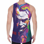 Colorful Joker Why So Serious Print Men's Velvet Tank Top