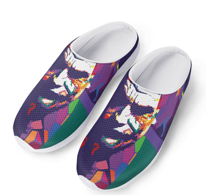 Colorful Joker Why So Serious Print Mesh Casual Shoes