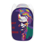 Colorful Joker Why So Serious Print Mesh Laundry Hamper