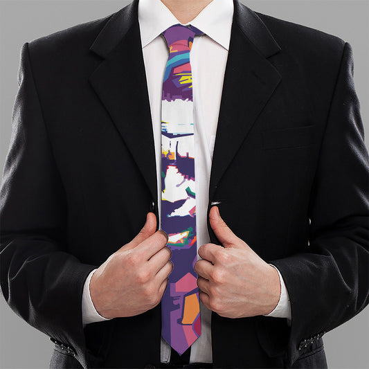 Colorful Joker Why So Serious Print Necktie