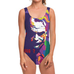 Colorful Joker Why So Serious Print One Piece Swimsuit
