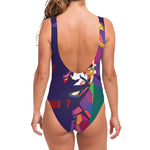 Colorful Joker Why So Serious Print One Piece Swimsuit