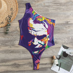 Colorful Joker Why So Serious Print One Shoulder Bodysuit