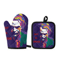 Colorful Joker Why So Serious Print Oven Mitt And Pot Holder Set
