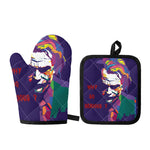 Colorful Joker Why So Serious Print Oven Mitt And Pot Holder Set