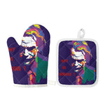 Colorful Joker Why So Serious Print Oven Mitt And Pot Holder Set
