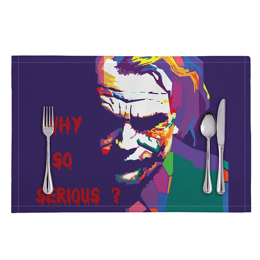 Colorful Joker Why So Serious Print Placemat