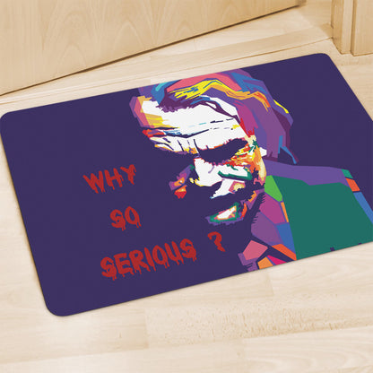 Colorful Joker Why So Serious Print Polyester Doormat