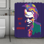 Colorful Joker Why So Serious Print Polyester Shower Curtain