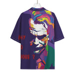 Colorful Joker Why So Serious Print Rayon Hawaiian Shirt