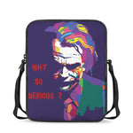 Colorful Joker Why So Serious Print Rectangular Crossbody Bag