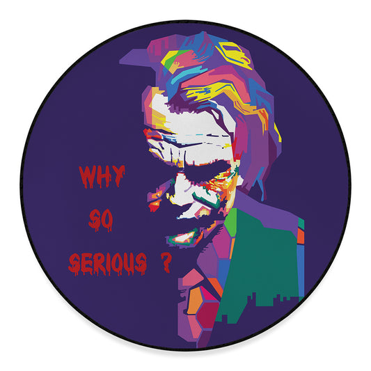 Colorful Joker Why So Serious Print Round Floor Mat
