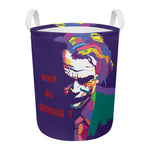 Colorful Joker Why So Serious Print Round Laundry Basket