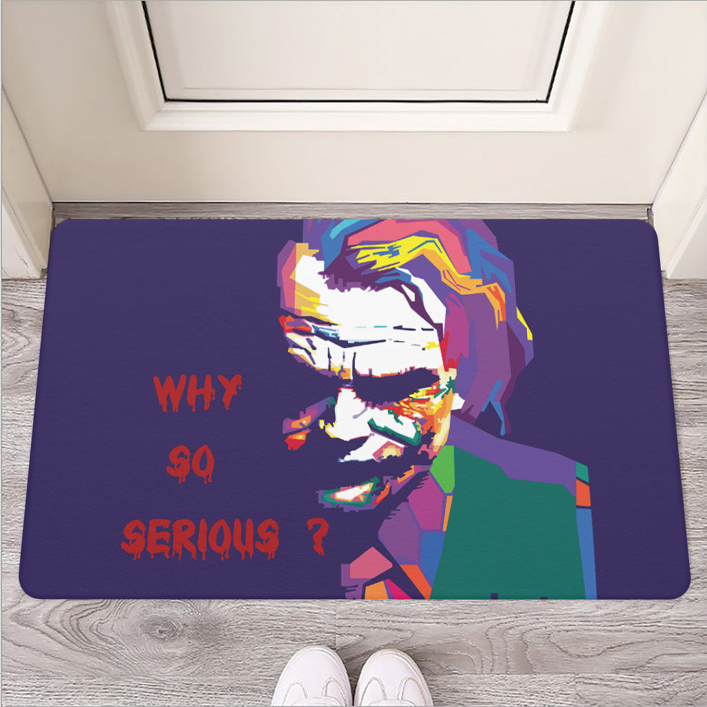 Colorful Joker Why So Serious Print Rubber Doormat