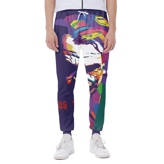 Colorful Joker Why So Serious Print Scuba Joggers