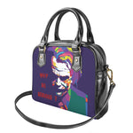 Colorful Joker Why So Serious Print Shoulder Handbag