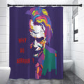 Colorful Joker Why So Serious Print Shower Curtain