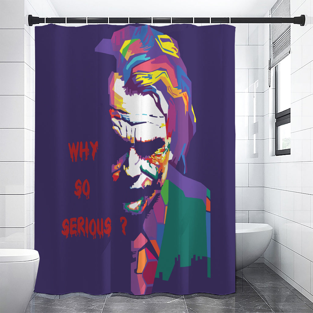 Colorful Joker Why So Serious Print Shower Curtain