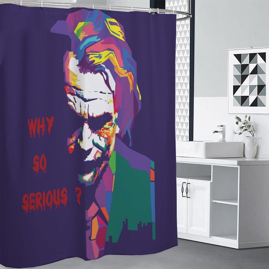 Colorful Joker Why So Serious Print Shower Curtain