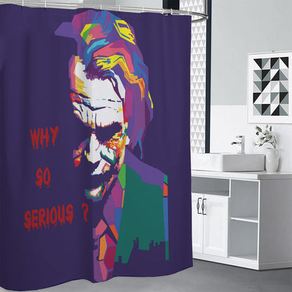 Colorful Joker Why So Serious Print Shower Curtain