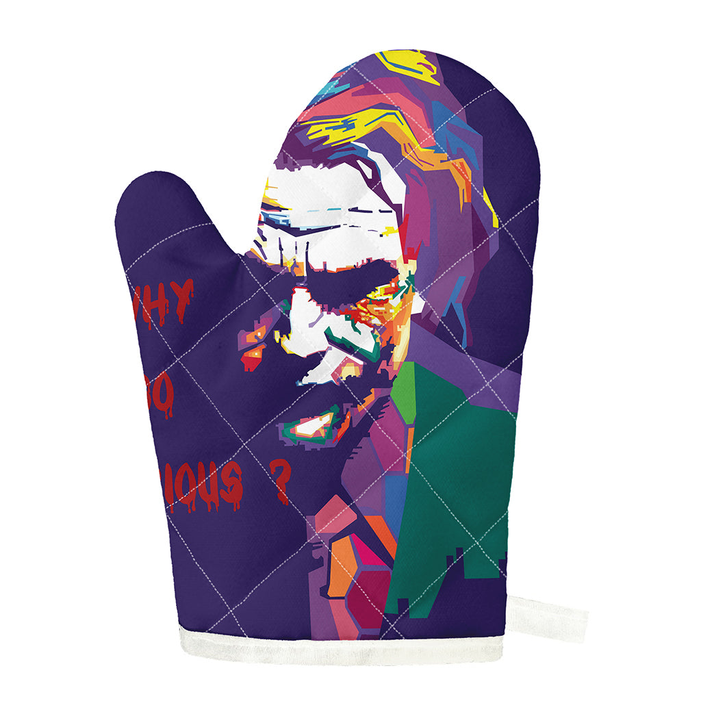 Colorful Joker Why So Serious Print Single Oven Mitt