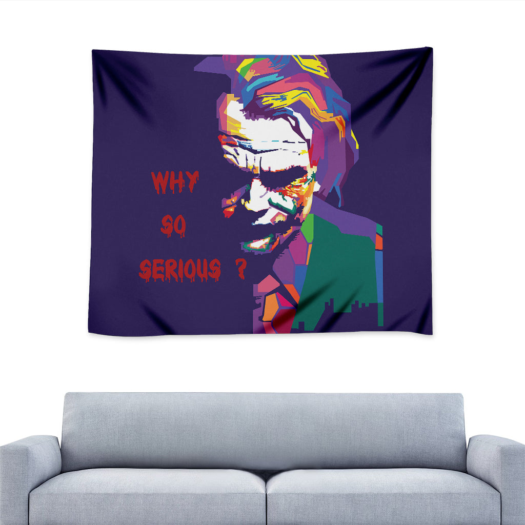 Colorful Joker Why So Serious Print Tapestry