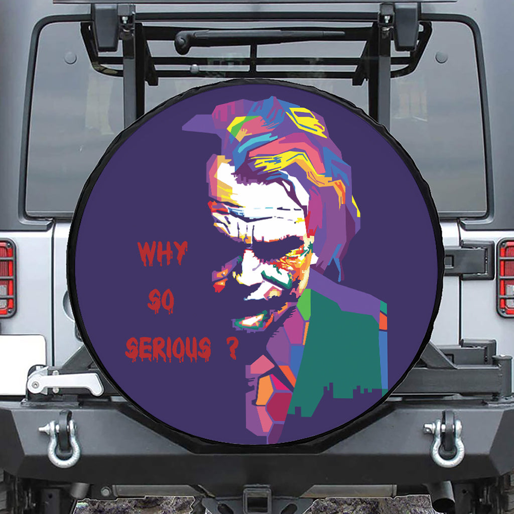 Colorful Joker Why So Serious Print Tire Cover