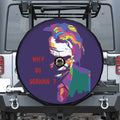 Colorful Joker Why So Serious Print Tire Cover With Camera Hole