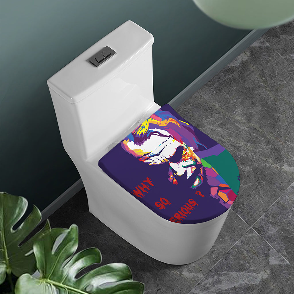Colorful Joker Why So Serious Print Toilet Lid Cover