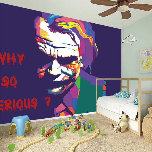 Colorful Joker Why So Serious Print Wall Sticker