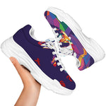 Colorful Joker Why So Serious Print White Chunky Shoes
