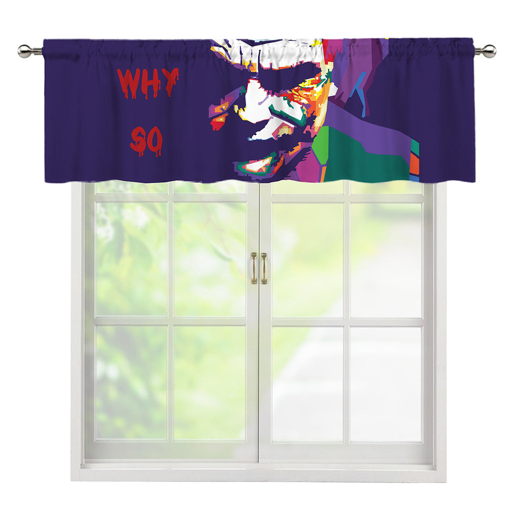 Colorful Joker Why So Serious Print Window Valance