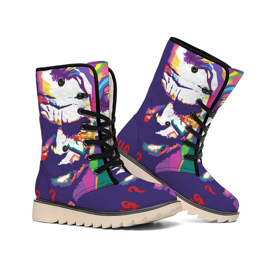 Colorful Joker Why So Serious Print Winter Boots