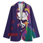 Colorful Joker Why So Serious Print Women's Blazer