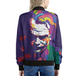Colorful Joker Why So Serious Print Women's Bomber Jacket
