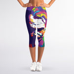 Colorful Joker Why So Serious Print Women's Capri Leggings