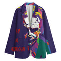 Colorful Joker Why So Serious Print Women's Cotton Blazer