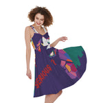 Colorful Joker Why So Serious Print Women's Sleeveless Dress