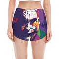 Colorful Joker Why So Serious Print Women's Split Running Shorts
