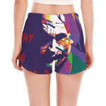 Colorful Joker Why So Serious Print Women's Split Running Shorts