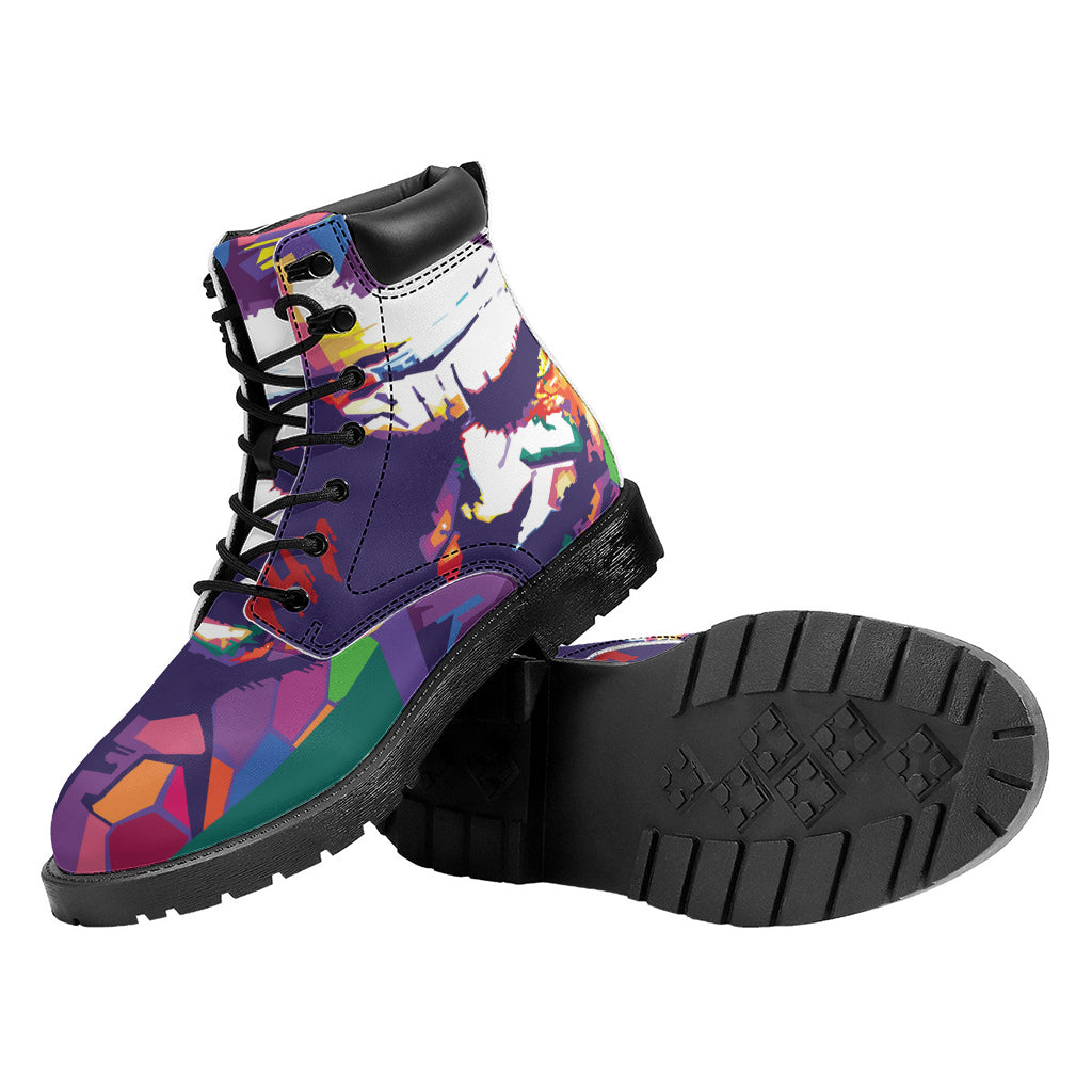 Colorful Joker Why So Serious Print Work Boots