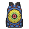 Colorful Kaleidoscope Print 17 Inch Backpack