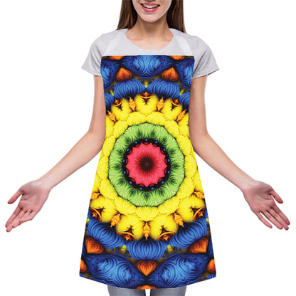 Colorful Kaleidoscope Print Adjustable Apron