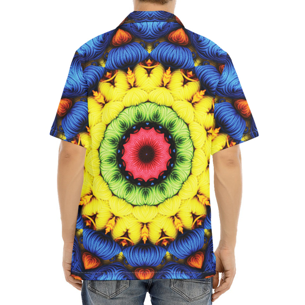 Colorful Kaleidoscope Print Aloha Shirt