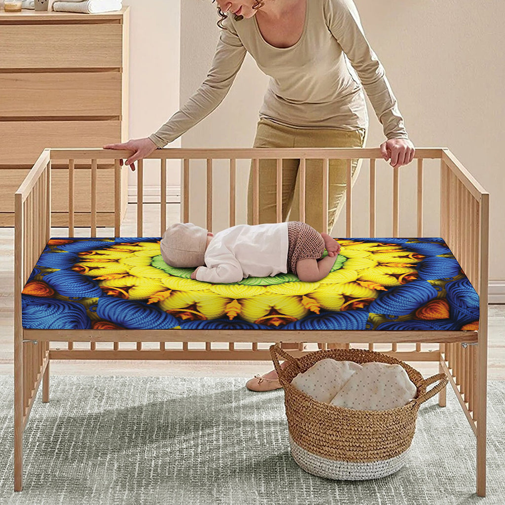 Colorful Kaleidoscope Print Baby Crib Sheet