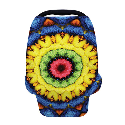 Colorful Kaleidoscope Print Baby Seat Cover
