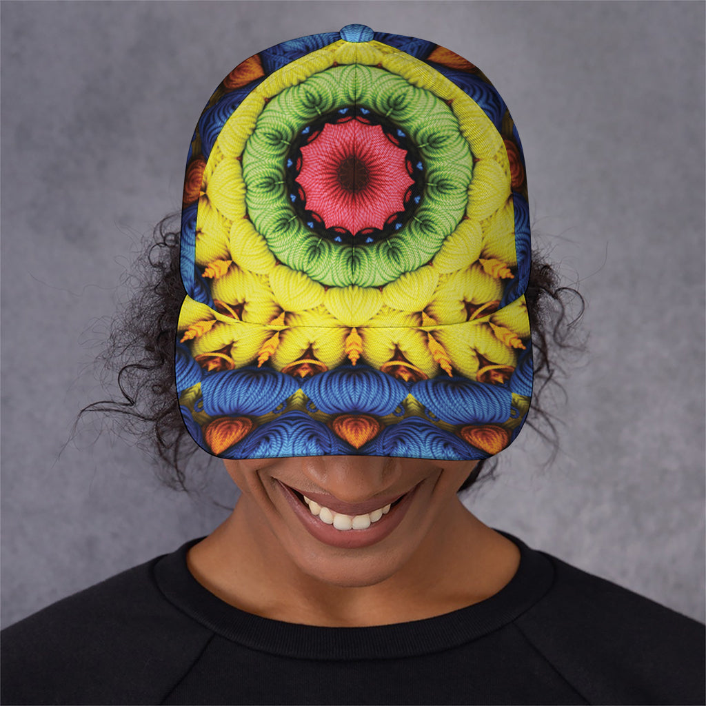 Colorful Kaleidoscope Print Baseball Cap