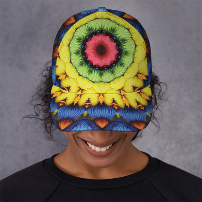 Colorful Kaleidoscope Print Baseball Cap