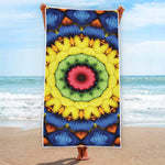 Colorful Kaleidoscope Print Beach Towel