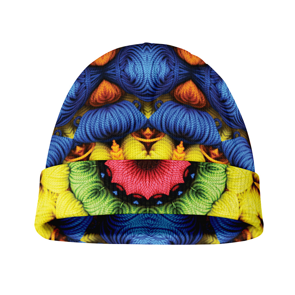 Colorful Kaleidoscope Print Beanie